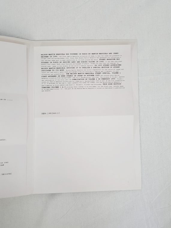 vintage Maison Martin Margiela 13 STREET book special edition volumes 1 and 2 november 1999 110553