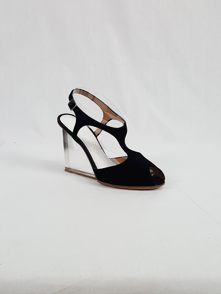Maison Martin Margiela black sandals with clear heels (39.5) — spring ...