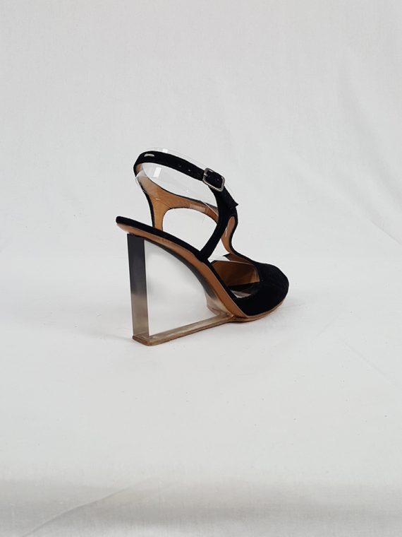 vintage Maison Martin Margiela black sandals with clear heels spring 2007 194341