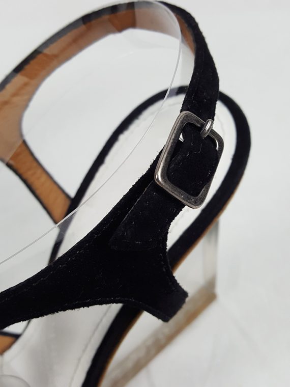 vintage Maison Martin Margiela black sandals with clear heels spring 2007 194715