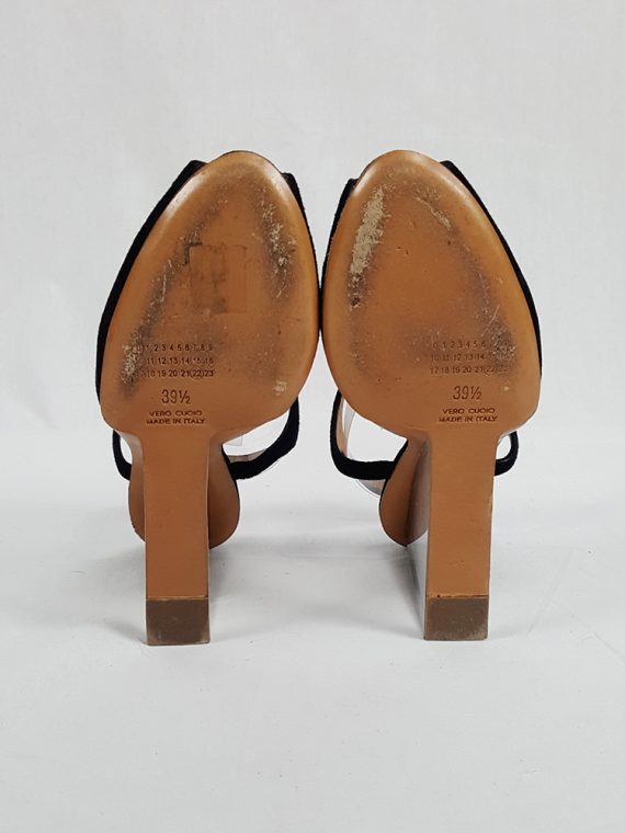 vintage Maison Martin Margiela black sandals with clear heels spring 2007 195321