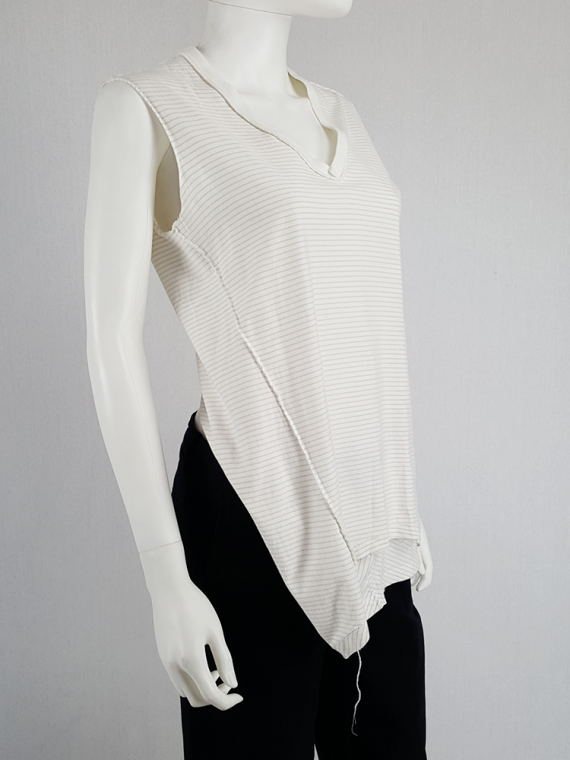 vintage Maison Martin Margiela white top hanging on the front of the body spring 2003 114850