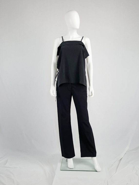 vintage Yohji Yamamoto black square top with open sides 3535