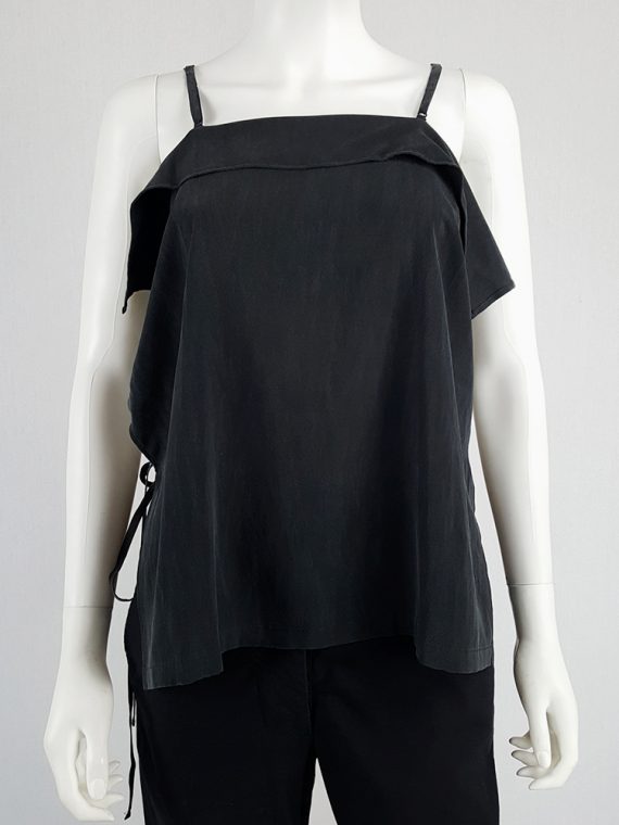 vintage Yohji Yamamoto black square top with open sides 3629