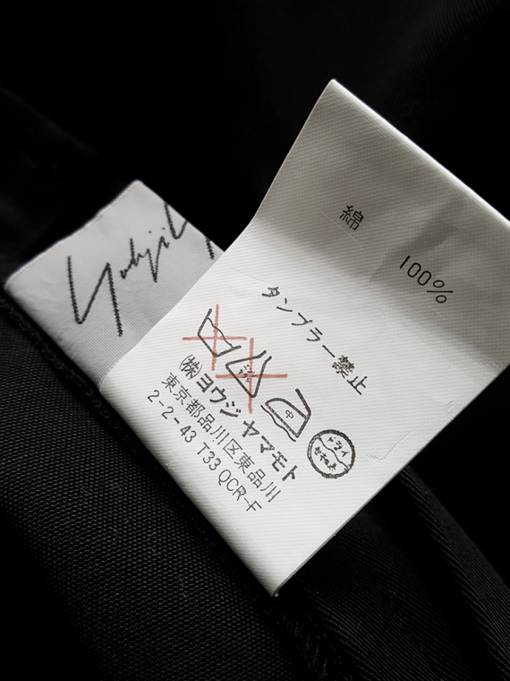 vintage Yohji Yamamoto black structured skirt with sideways curve 080615