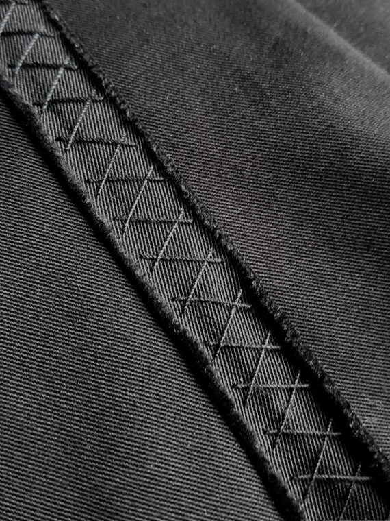 vintage Yohji Yamamoto black structured skirt with sideways curve 080720
