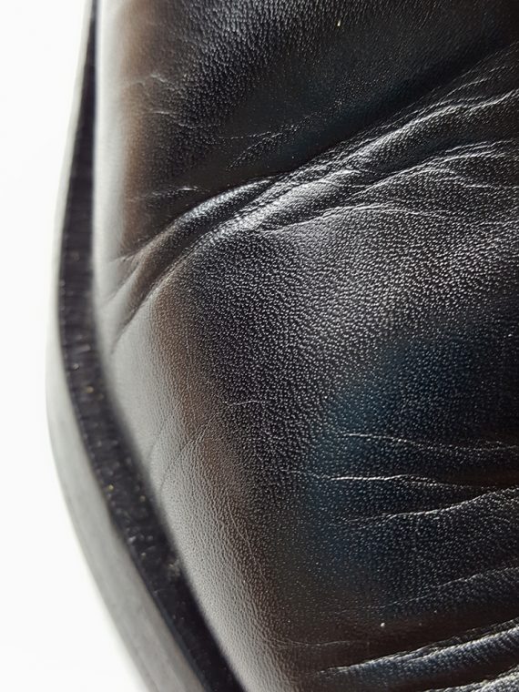 vintage Ann Demeulemeester black mules with slanted heel spring 2001 131823