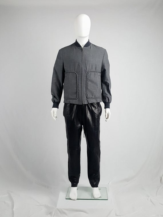 vintage Comme des Garcons Homme grey bomber jacket AD 1997 202533