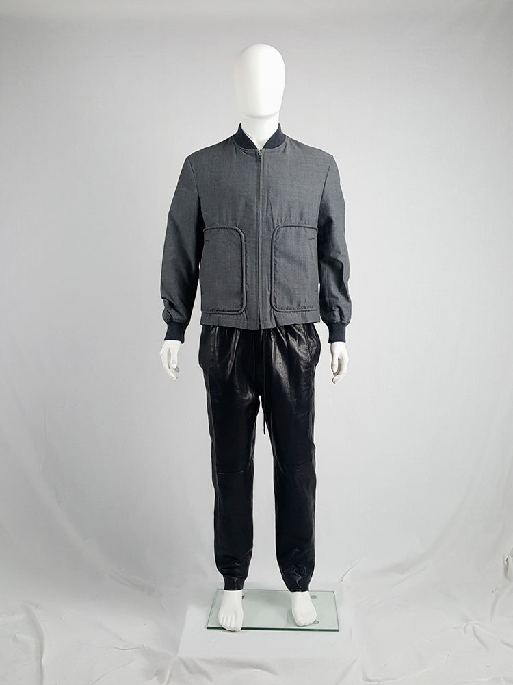 Comme des Garçons Homme grey bomber jacket — AD 1997 - V A N II T A S