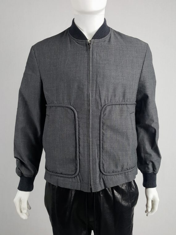 vintage Comme des Garcons Homme grey bomber jacket AD 1997 202543(0)