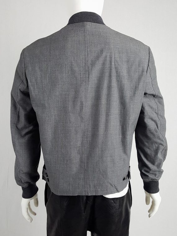 vintage Comme des Garcons Homme grey bomber jacket AD 1997 203129