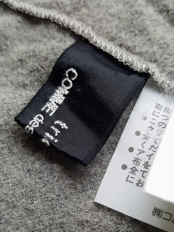 vintage Comme des Garcons tricot grey wrap skirt with belt AD 1992 114038(0)