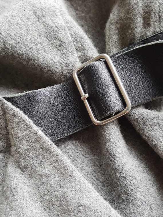 vintage Comme des Garcons tricot grey wrap skirt with belt AD 1992 114128