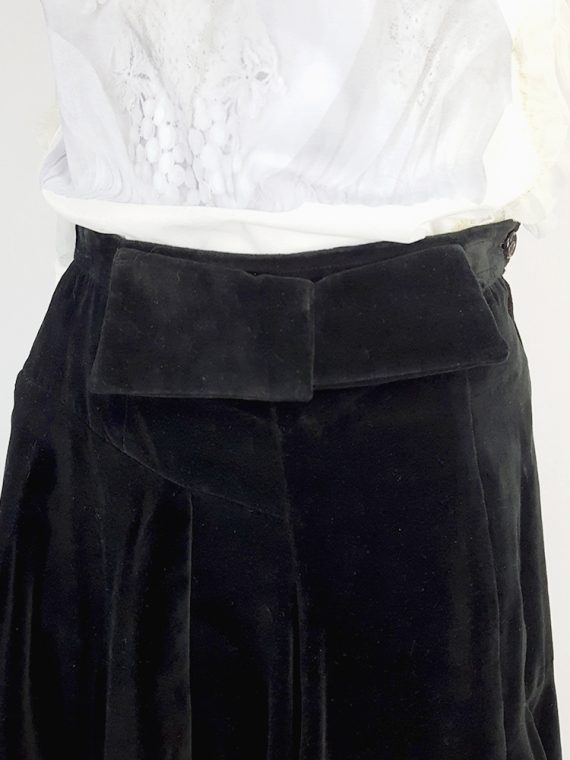 vintage Comme des Garçons black velvet asymmetric skirt fall 1988 104104
