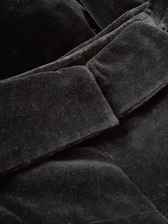 vintage Comme des Garçons black velvet asymmetric skirt fall 1988 112008