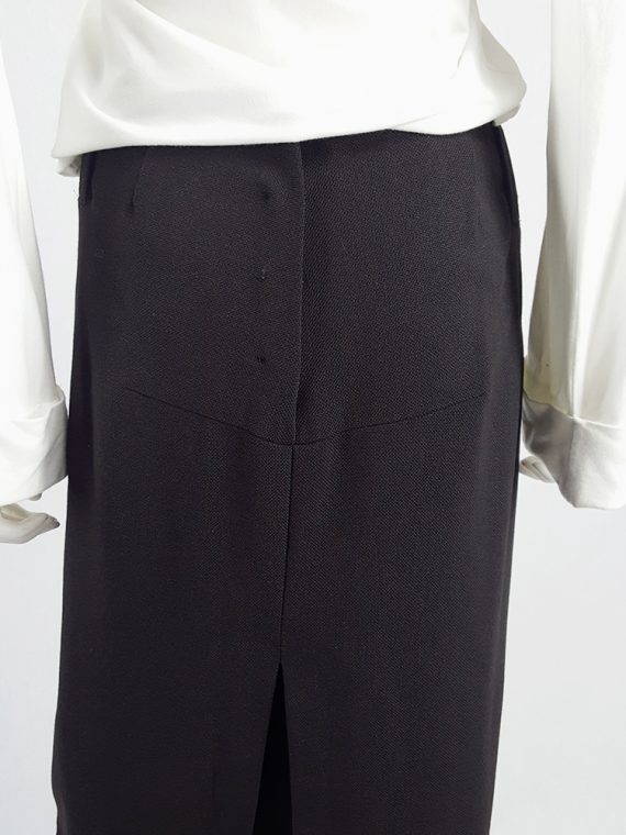 vintage Maison Martin Margiela black maxi skirt with back slit fall 1998 143