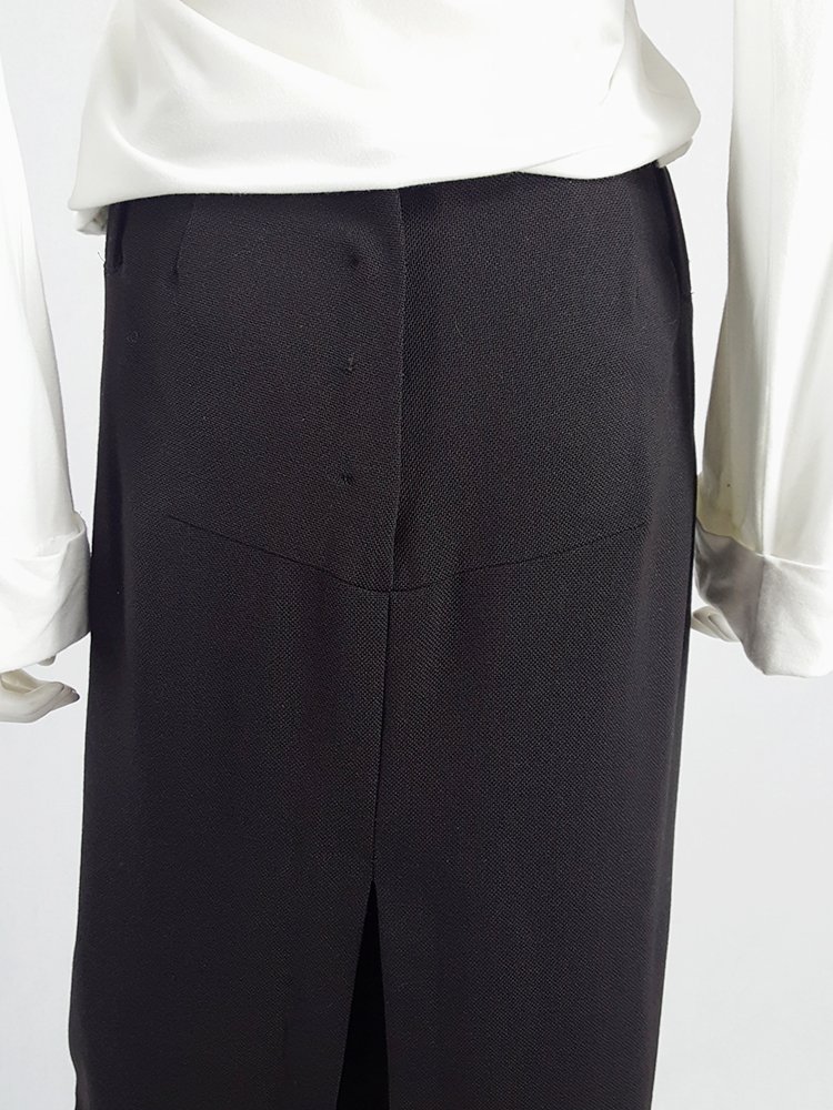 Maison Martin Margiela black maxi skirt with back slit — fall 1998 - V ...