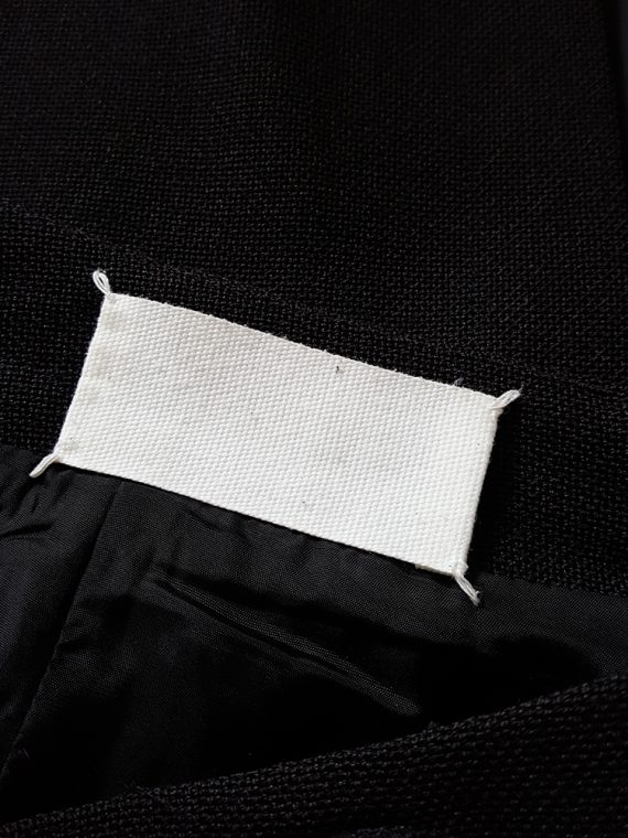 vintage Maison Martin Margiela black maxi skirt with back slit fall 1998 4929