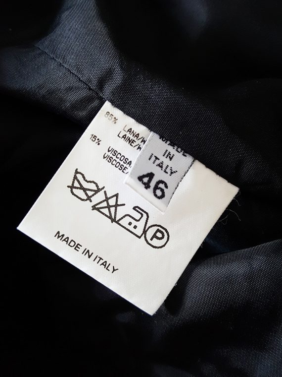 vintage Maison Martin Margiela black maxi skirt with back slit fall 1998 4937
