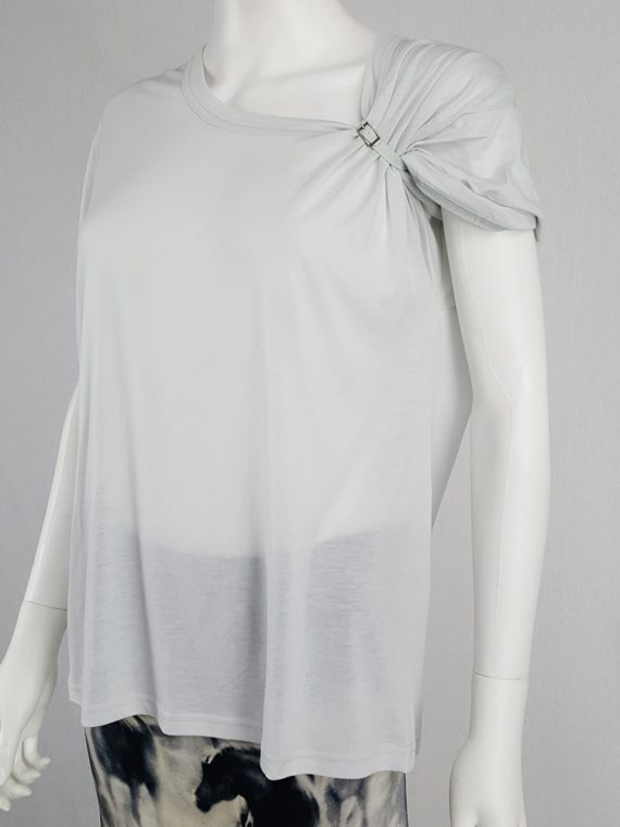 vintage Maison Martin Margiela grey tshirt with gathered sleeve spring 2008 105417(0)