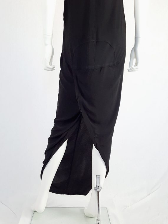 vintage Rick Owens WALRUS black maxi dress with back slit spring 2017 110251