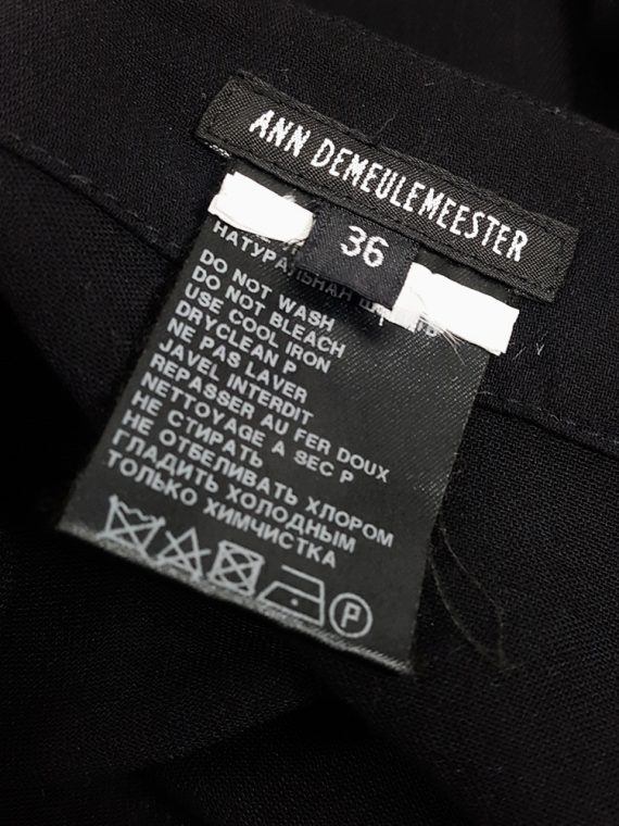 vintage Ann Demeulemeester black maxi skirt with back wrap 221632