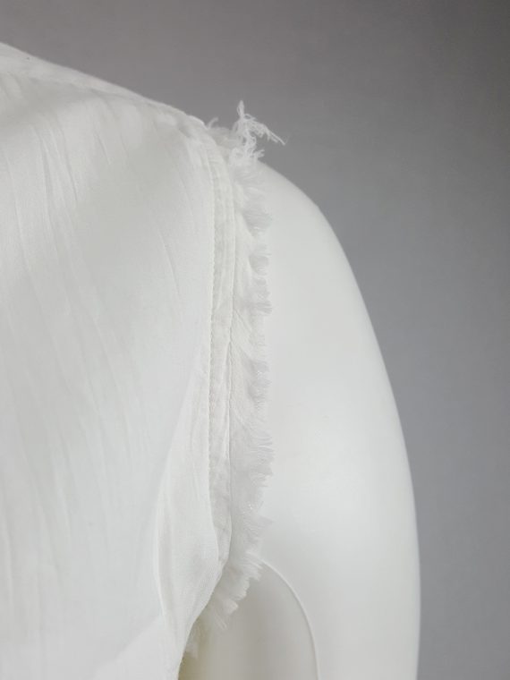 vintage Ann Demeulemeester white sleeveless shirt with inside pocket 183139(0)