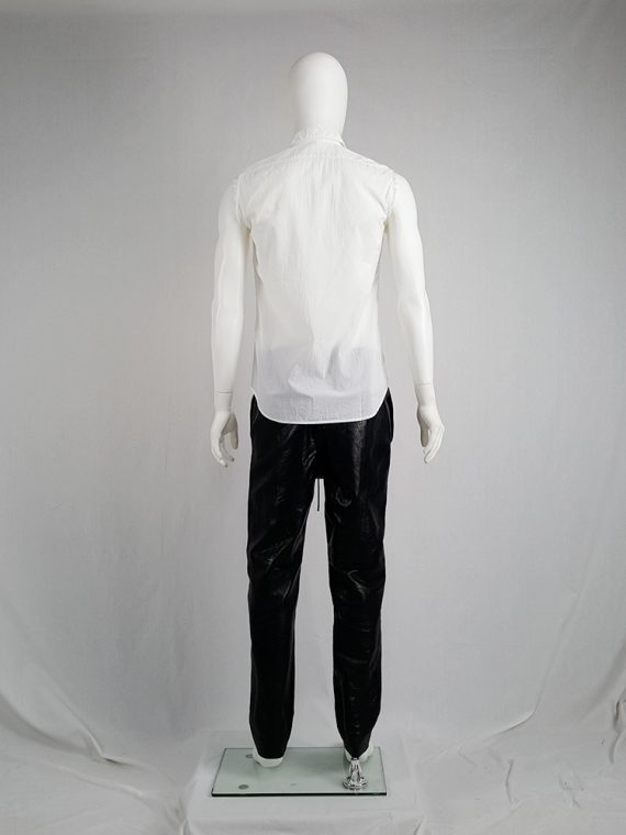 vintage Ann Demeulemeester white sleeveless shirt with inside pocket 183222