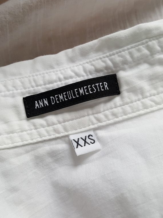 vintage Ann Demeulemeester white sleeveless shirt with inside pocket 183433
