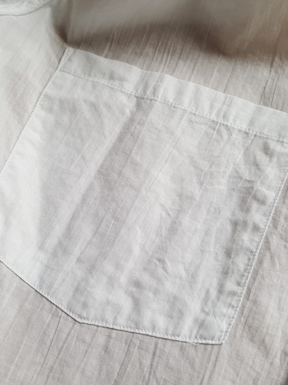 vintage Ann Demeulemeester white sleeveless shirt with inside pocket 183519