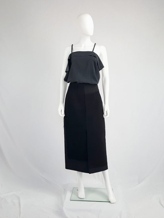vintage Comme des Garcons black paneled maxi skirt fall 1997 122051