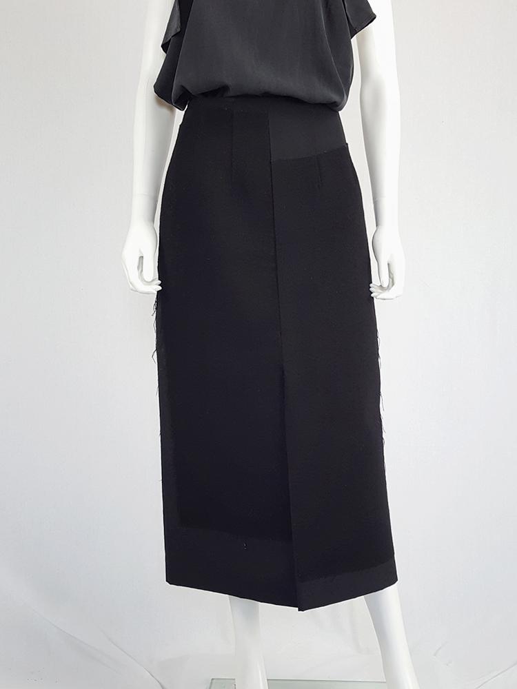 vintage Comme des Garcons black paneled maxi skirt fall 1997 122149