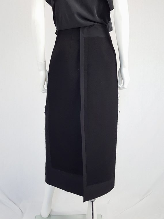 vintage Comme des Garcons black paneled maxi skirt fall 1997 122430(0)