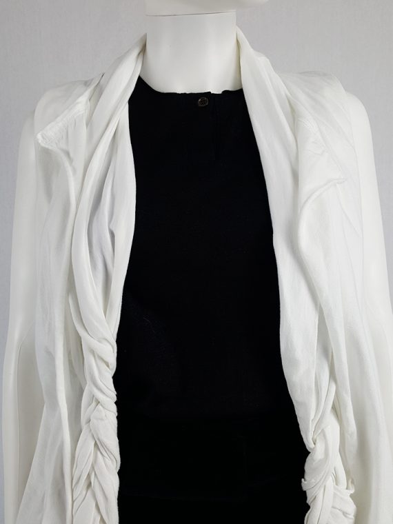 vintage Comme des Garcons white vest with oversized braids spring 2003 120335