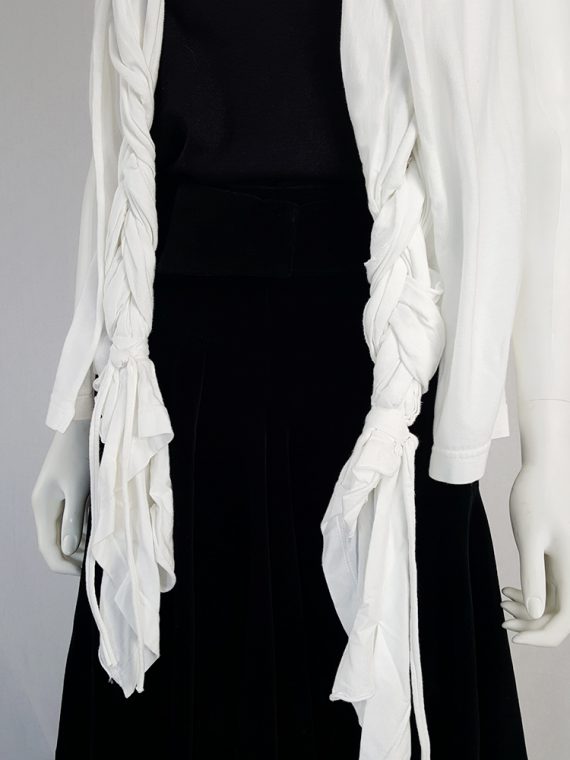 vintage Comme des Garcons white vest with oversized braids spring 2003 120342