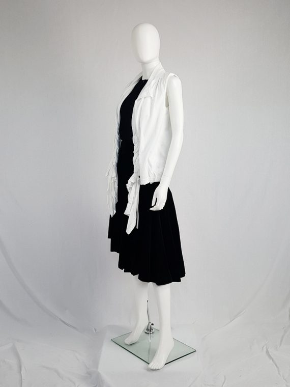 vintage Comme des Garcons white vest with oversized braids spring 2003 120421(0)