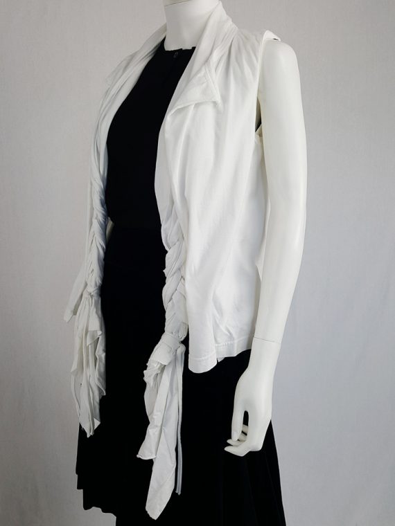 vintage Comme des Garcons white vest with oversized braids spring 2003 120434