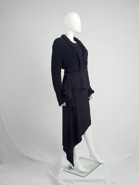 vintage Maison Martin Margiela artisanal black jumper made of scarves and jumpers 212441