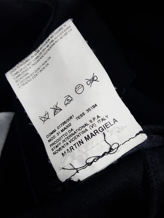 vintage Maison Martin Margiela black asymmetric skirt torn from the fabric roll spring 2006 213510