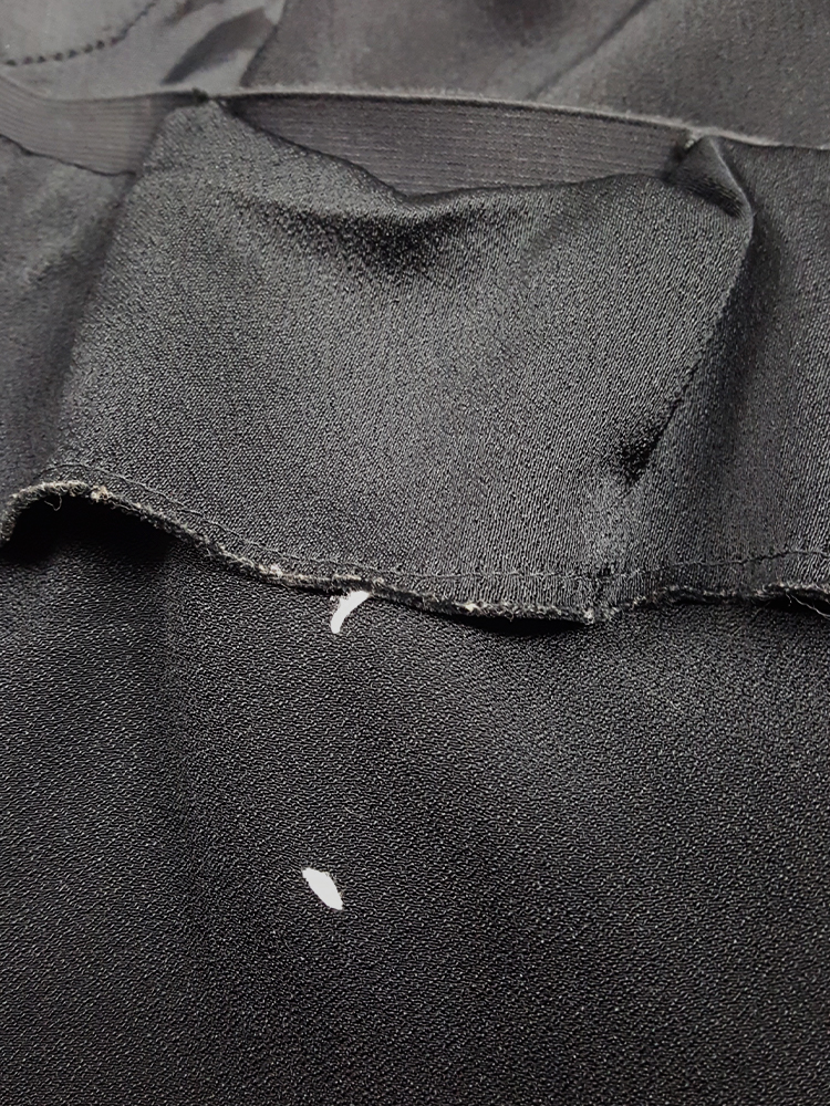 Maison Martin Margiela black asymmetric skirt torn from the fabric roll ...
