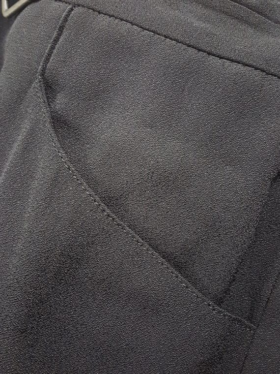 vintage Maison Martin Margiela black asymmetric skirt torn from the fabric roll spring 2006 213604