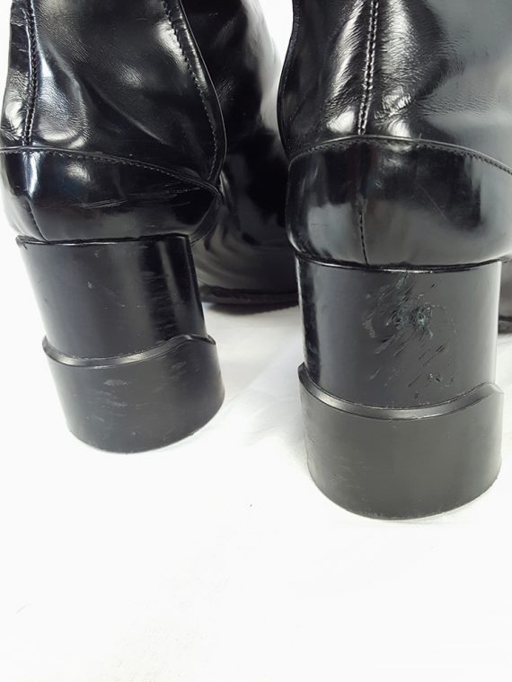vintage Maison Martin Margiela black patent techno tabi boots fall 2014 134346