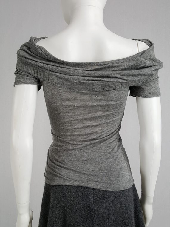 vintage Maison Martin Margiela grey chair cover top with stretched neckline fall 2006 172955