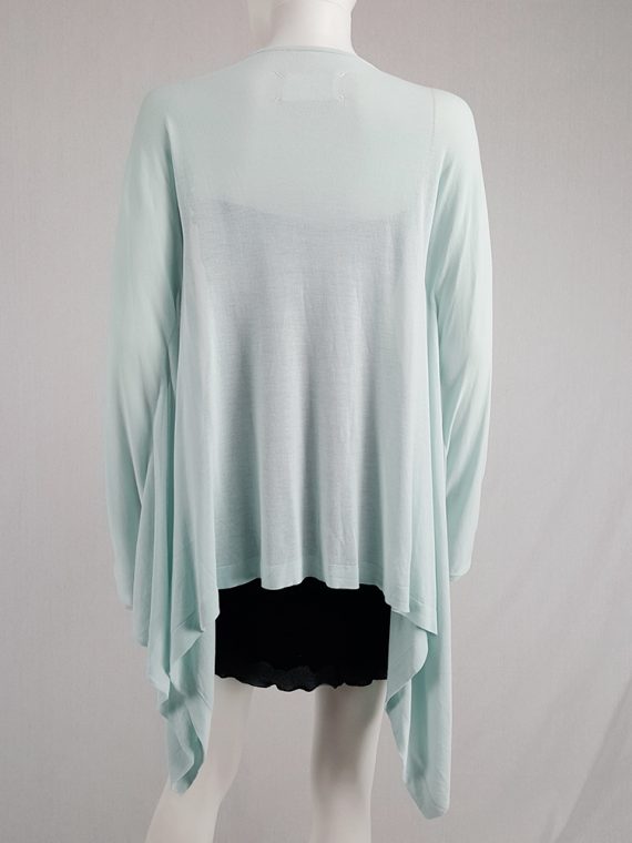 vintage Maison Martin Margiela mint green cardigan with integrated sleeves runway spring 2008 103917