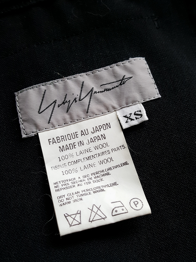 Yohji Yamamoto black midi skirt with obi-style sash - V A N II T A S