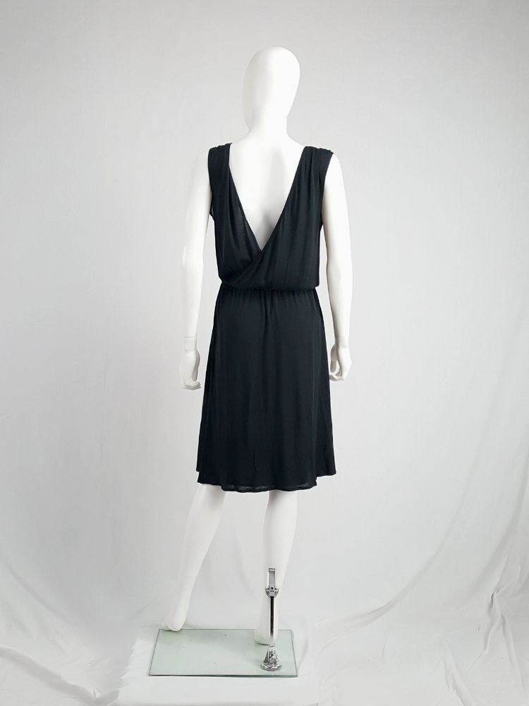 Maison Martin Margiela replica black 1970's day dress — spring 2006 - V ...