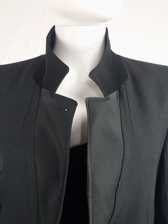 vintage Ann Demeulemeester black blazer with stitched satin lapels 134831(0)