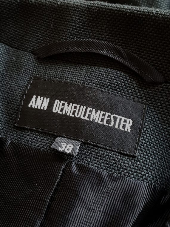 vintage Ann Demeulemeester black blazer with stitched satin lapels 170302