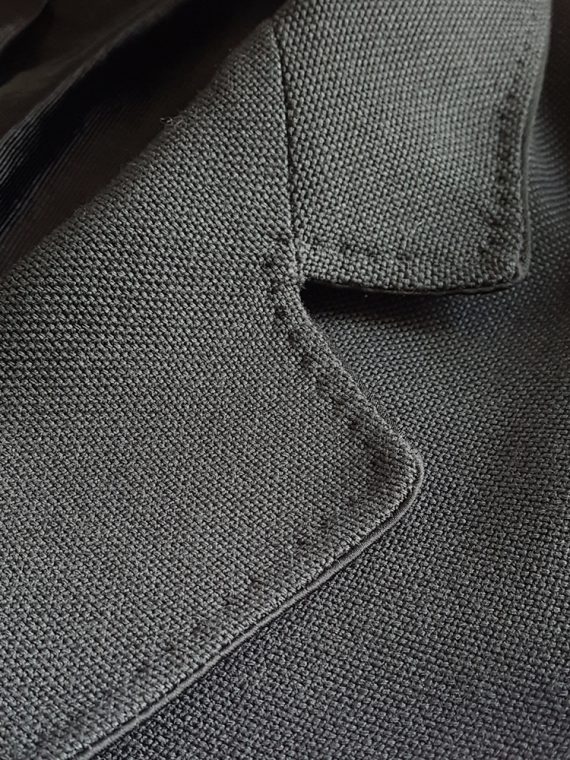 vintage Ann Demeulemeester black blazer with stitched satin lapels 170344