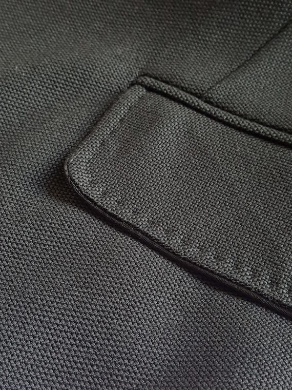 vintage Ann Demeulemeester black blazer with stitched satin lapels 170359
